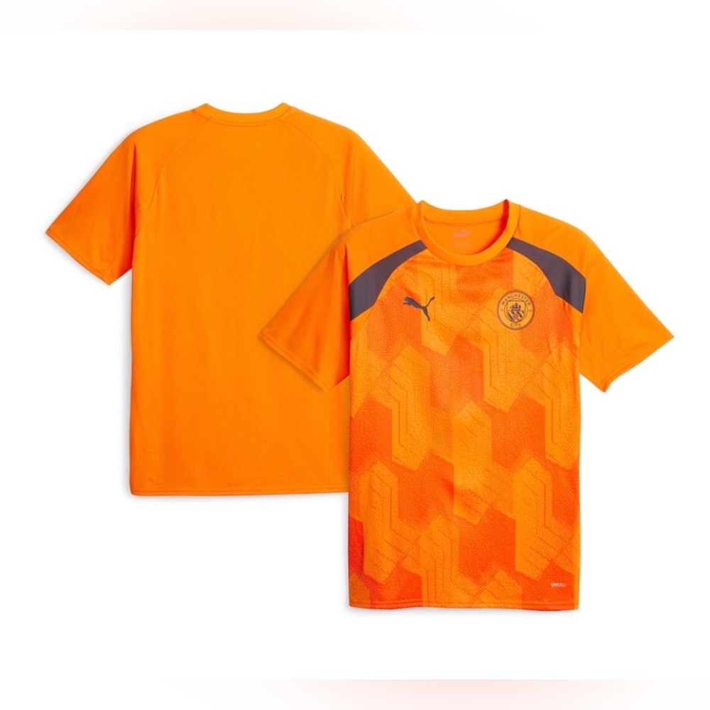 Manchester City Puma 2023/24 Pre-Match Orange Jersey Men’s Size Medium NWT
